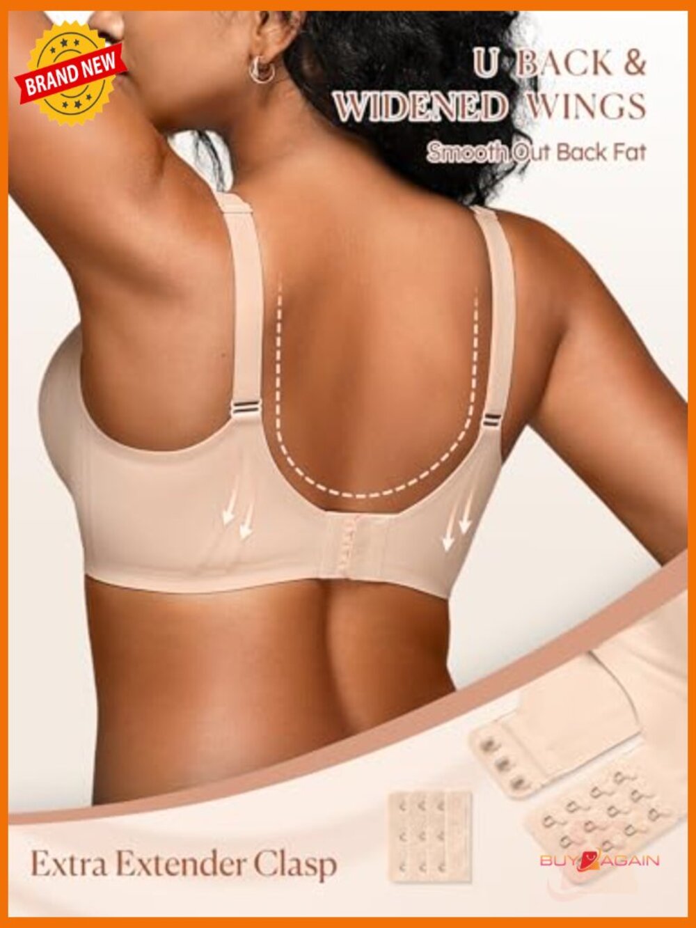 Jelly Support Wireless Bralette, Seamless Padded No Underwire - Picture 4 of 7